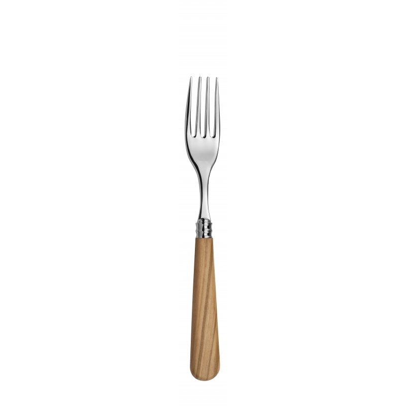 Fourchette de table Helios bois d'olivier | Fourchette élégante pour la table