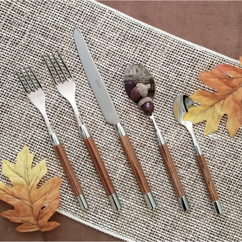 Fourchette dessert Conty bois | Fourchette chic pour desserts
