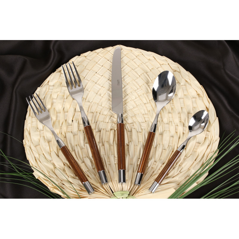 Cuillère dessert Conty bois | Cuillère élégante pour desserts